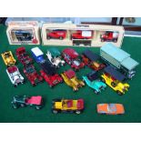 Assorted toy cars to include various Days Gone by Lledo, Matchbox Models of Yesteryear etc.