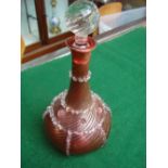 A Silvarti Venetian glass decanter with stopper.