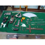 A mixed lot comprising of smoking pipes, tobacco knife, a lighter etc, along with various
