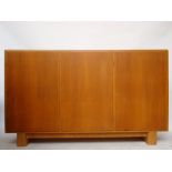 A handmade, mid century cherrywood sideboard unit with shelves and pull out drawers, with key. 178 x