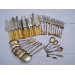 A collection of cutlery including A1 silver plate, stainless steel (S. Hibbert & Son, Frank Cobb &