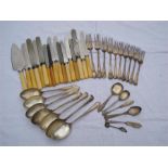 A collection of cutlery including A1 silver plate, stainless steel (S. Hibbert & Son, Frank Cobb &