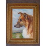 Ethel L. Tanner (fl. 1907 - 1917). "Molesey Patch".  A study of a Collie, signed E L Tanner, 1912 to