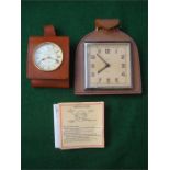 A Smiths alarm clock together with a Roger Lascelles Quartz alarm clock (cased and with