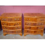 Two small chests of drawers, each with four drawers. 74 x 46 x 82cm high.