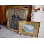 A framed and glazed watercolour on board depicting a coastal scene, signed T. Whipp, dated 1911 to