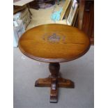 A Wood Bros Old Charm oak wine table commemorating
