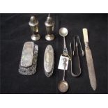A selection of silver items, various makers and dates. Approx 194.7g.