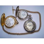 A Rotary pocket watch, with chain together with an Ingersol Triumph pocket watch and an A.E Williams