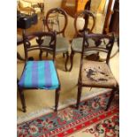 A pair of Victorian mahogany baloon back chairs to