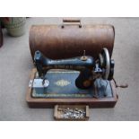 A singer sewing machine.