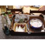 A mixed lot to including a Spode liquor bottle, a Selb-Bavaria dish, a pair of Royal Bonn vases (a/