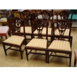 Six early 19th Century mahogany dining chairs in H