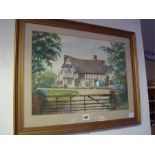 Peggy Bond 'Valley Farm, Flatford'. A watercolour