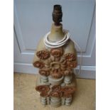 A double tier Bernard Rooke studio pottery lamp ba