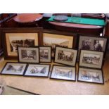 Two framed prints of Guiness brewerys, Dray Horse Dublin and Scald Bank (unloading empty casks)