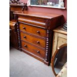 A Victorian mahognay Scottish chest of drawers, wi