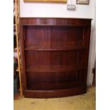 A mahogany openn bookcase, with two adjustable she