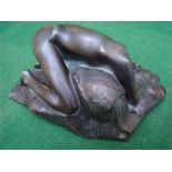 After Auguste Rodin (1840 - 1917). A cast model of a reclining nude, bears signature 'Rodin'. Approx