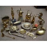 A mixed lot of brass.