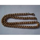 A 9ct gold belcher link chain, marked 375 and with marks for Birmingham, approx 55.7g.