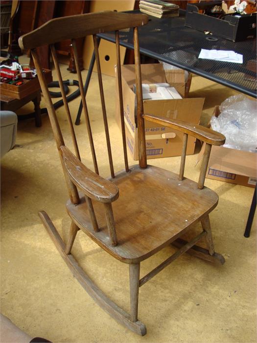 A rocking chair.