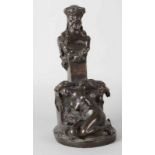 Antique French bronze sculpture by Moulin. Hippolyte Alexandre Moulin, 1832-1884. 'Naked lady on