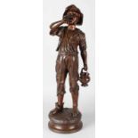 Large antique bronze sculpture by P. Dubois. Paul Dubois, 1827-1905. Presentation of a Jewish boy