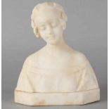 Antique marble bust by Piccardi Gestini (marble veins). Nice quality, ca. 1920. In good condition.