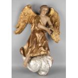 Great South German wooded Baroque angel with gilding (older wormbeval). About: 1800. Dimensions: 70