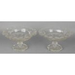 Two large antique crystal-glass wet fruit sections (+ lekschalen). Coupes are almonds cut (chips).