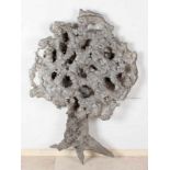 Large aluminum wall object / artwork, representing a tree. Approx. 20 kilos. 20th century. (