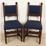 Antique oak wood mechelse chair with carving and new upholstery (lion heads). About: 1880. Chair