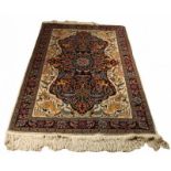 Old Persian garment with floral and animal decors. Multicolored. Dimensions: 144 x 224 cm. In good