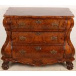 Antique 19th-century root nuts Baroque Louis Quinze chest of drawers. About 1880. Recently