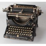 Antique Typewriter, Underwood Standard No. 5. First half 20th century. (Space bar, bacelite torn)