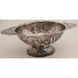 Special antique-driven silver brandy bowl, 934/000, Leeuwarden 1810. Oval model with the