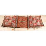 Old double Persian camel bag, multicolored. Dimensions: 150 x 53 cm. In good condition.