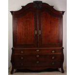 Eighteenth century Dutch oak cabinet, with semi-columns and capitals, beautiful carving and