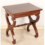 Early mahogany empire side table, early 19th century. Dimensions: 46 x 34 x 44 cm. In good