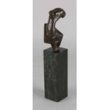 Ruurd Hallema (Borne), 1954 Munstergeleen. Bronze sculpture on marble basement. Dimension: 24.5 cm.