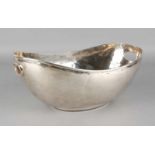 Beautiful silver bowl, 925/000. Oval kind of bread basket, with laid edge and laid edges at the