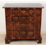 Dutch organ bowed root nuts four-load commode, 18th century. Recently professionally restored.