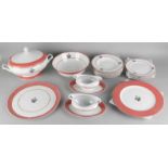 Lot of 18 parts limited porcelain Limoges Cartier tableware, 'La Maison Venitienne'. These include: