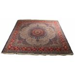 Large old Persian hand knotted carpet. Nicely knotted with more colorful floral decors. Decor Moed,