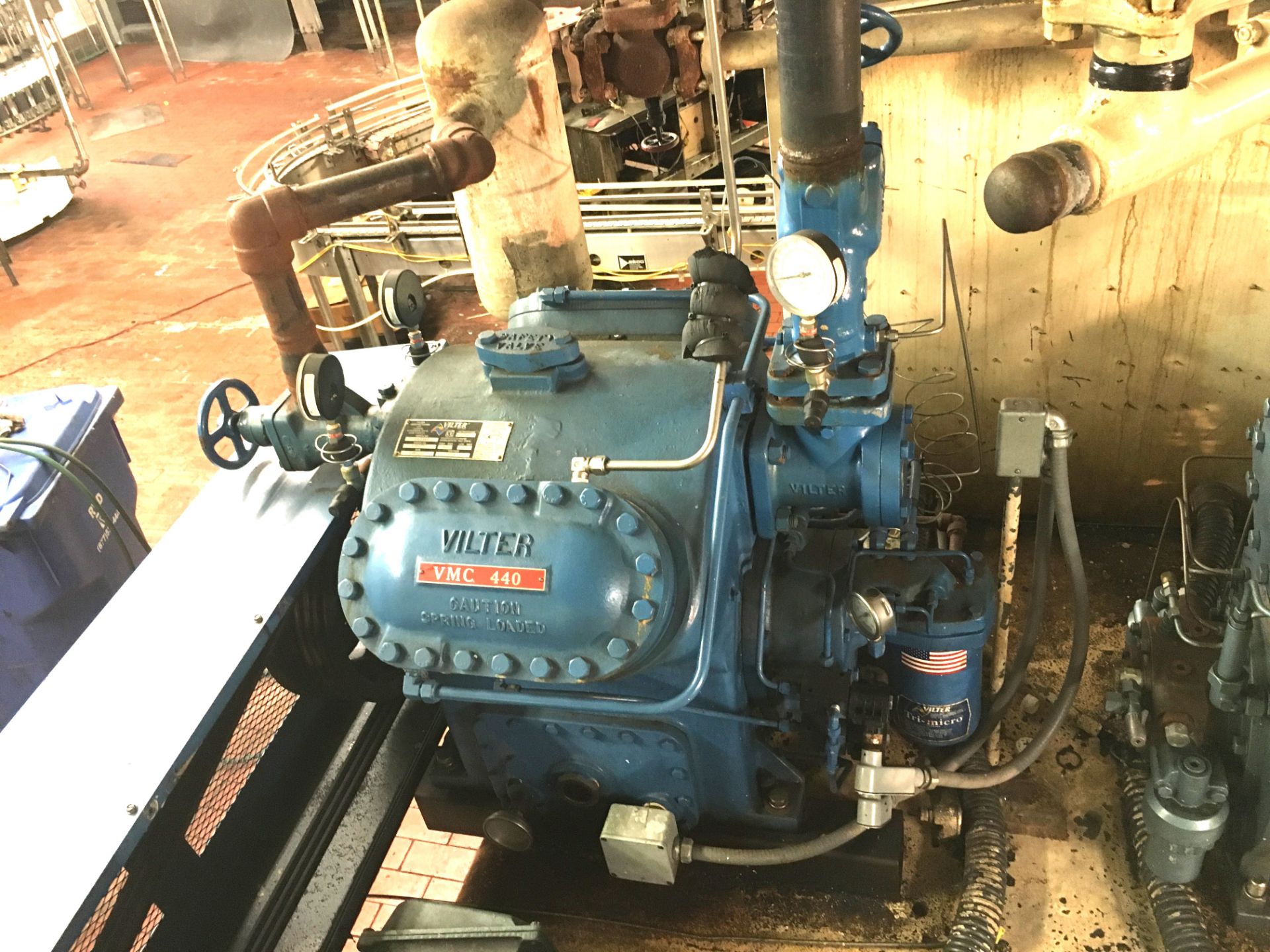 (2) Vilter Ammonia Compressors on Common Base with Square D Controls Vilter Model: VMC440 Serial: - Image 6 of 19