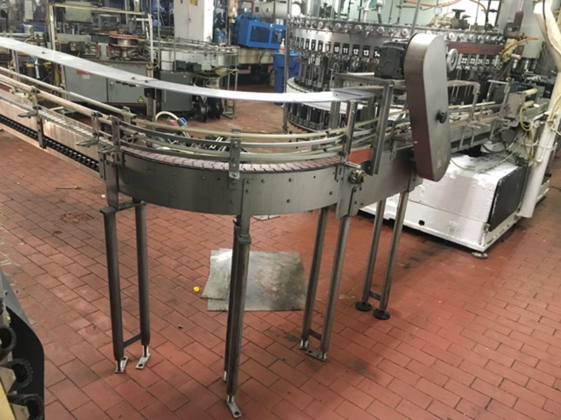 Bottle Conveyor from Rinser to Filler Stainless Steel, 3.25 Inch, Approximately 16 ft, Two 45 degree - Image 5 of 8