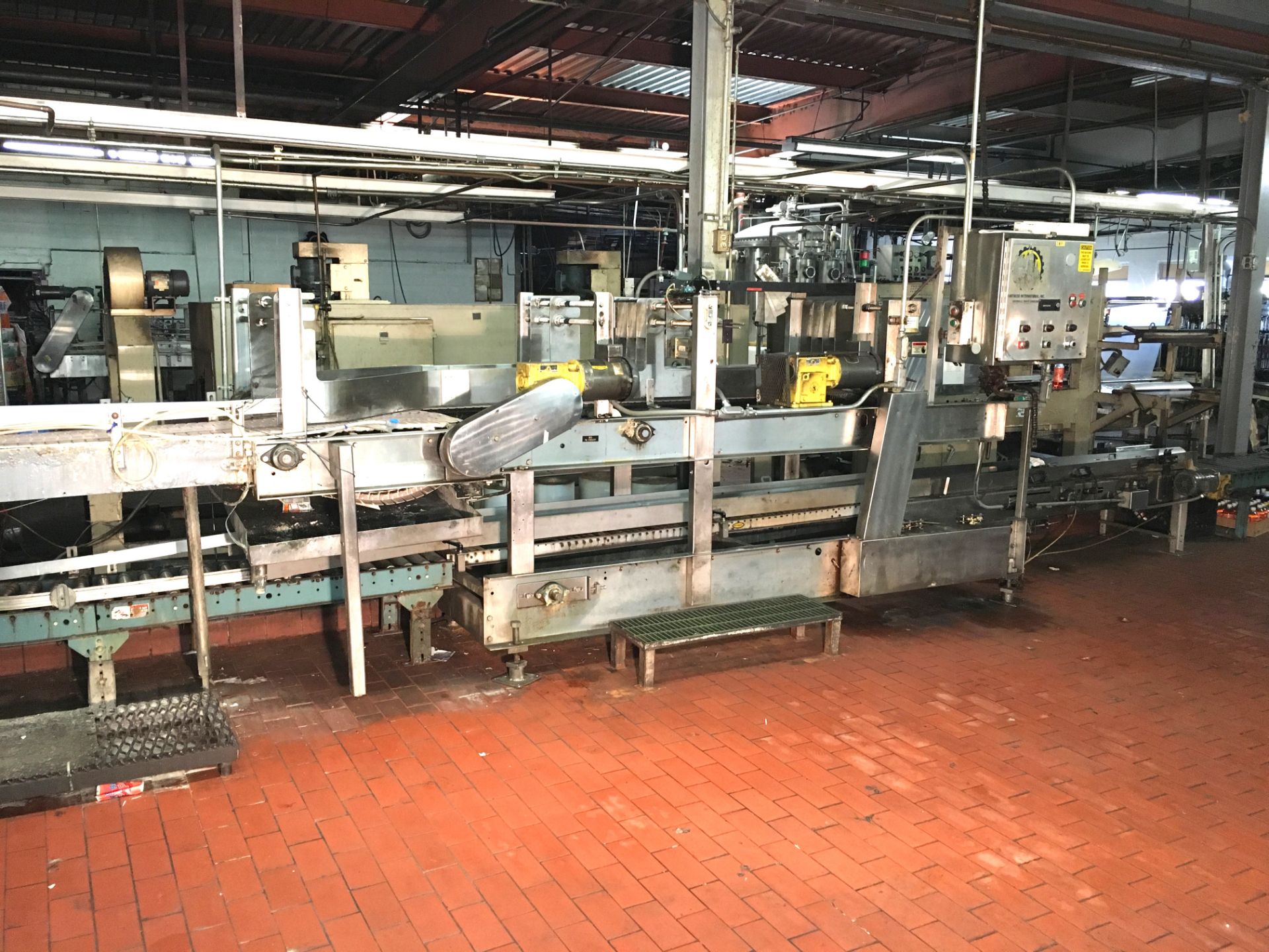 Hartness 100 Drop Case Packer, Year: 1997 Stainless Steel Frame, Allen Bradley Inverter Wiring,