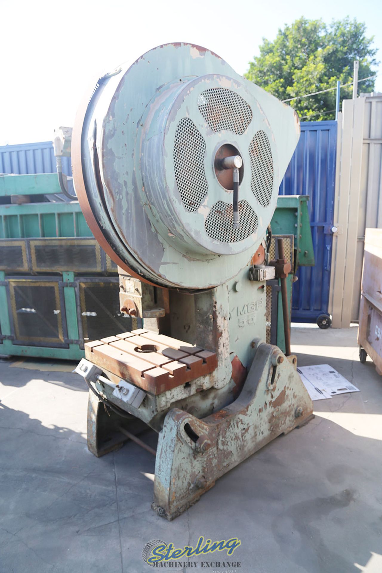 55 Ton x 4" Used YMG O.B.I Press, Mdl. YMGP-55A, Air - Image 3 of 4