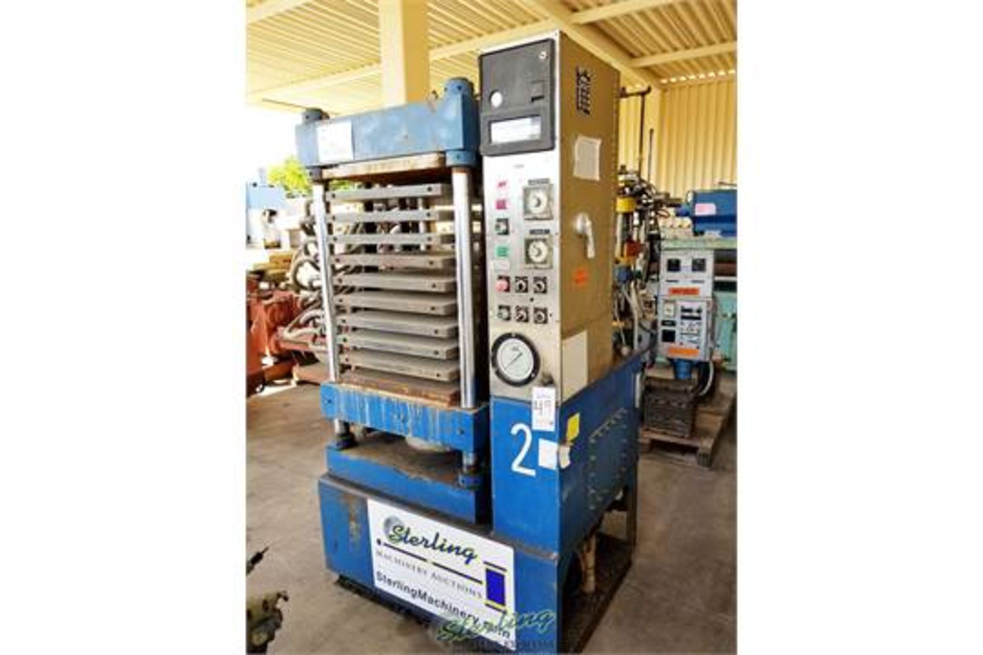 125 Ton Used PHI Credit Card 4 Post Hydraulic Laminating Press With Steam Heated Platens - Image 9 of 9